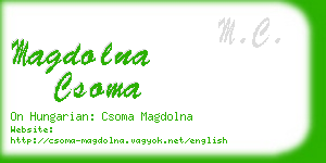 magdolna csoma business card